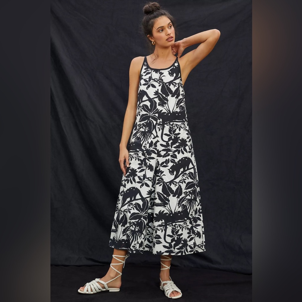 Anthropologie Maeve Chrysanthemum Wide-Leg Jumpsuit